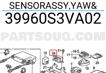 Honda 39960S3VA02 SENSORASSY,YAW