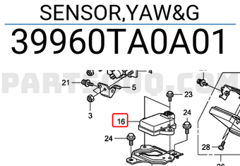 Honda 39960TA0A01 SENSOR,YAW&G