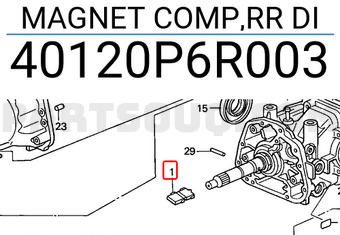 Honda 40120P6R003 MAGNET COMP,RR DI