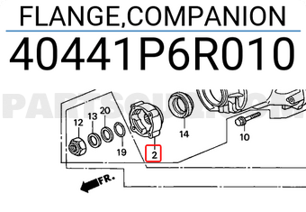 Honda 40441P6R010 FLANGE,COMPANION