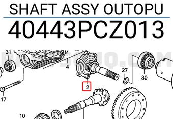 Honda 40443PCZ013 SHAFT ASSY OUTOPU