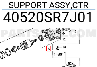 Honda 40520SR7J01 SUPPORT ASSY,CTR