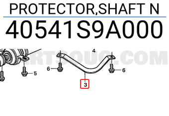 Honda 40541S9A000 PROTECTOR,SHAFT N