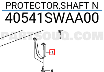 Honda 40541SWAA00 PROTECTOR,SHAFT N