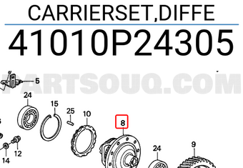 Honda 41010P24305 CARRIERSET,DIFFE