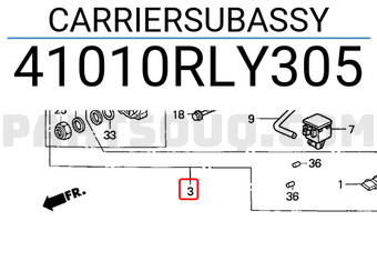 Honda 41010RLY305 CARRIERSUBASSY