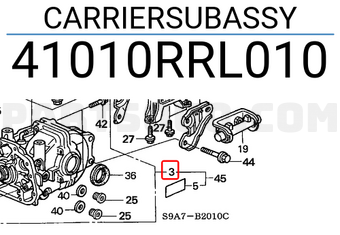 Honda 41010RRL010 CARRIERSUBASSY