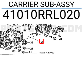 Honda 41010RRL020 CARRIER SUB-ASSY