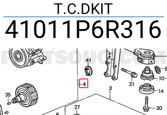 Honda 41011P6R316 T.C.DKIT