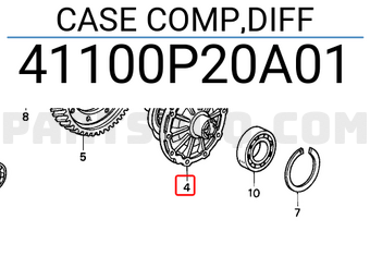 Honda 41100P20A01 CASE COMP,DIFF