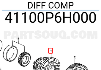 Honda 41100P6H000 DIFF COMP
