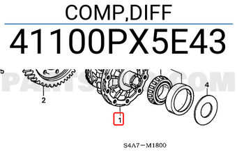 Honda 41100PX5E43 COMP,DIFF