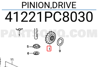 Honda 41221PC8030 PINION,DRIVE