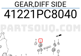 Honda 41221PC8040 GEAR,DIFF SIDE