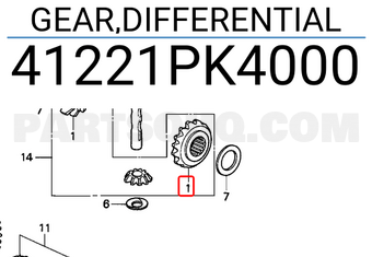 Honda 41221PK4000 GEAR,DIFFERENTIAL