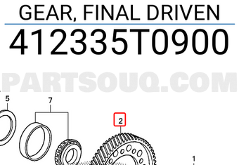 Honda 412335T0900 GEAR, FINAL DRIVEN