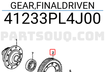 Honda 41233PL4J00 GEAR,FINALDRIVEN