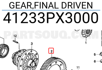 Honda 41233PX3000 GEAR,FINAL DRIVEN