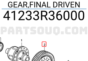 Honda 41233R36000 GEAR,FINAL DRIVEN