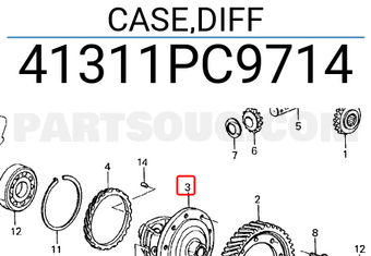 Honda 41311PC9714 CASE,DIFF