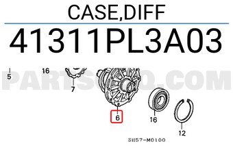 Honda 41311PL3A03 CASE,DIFF