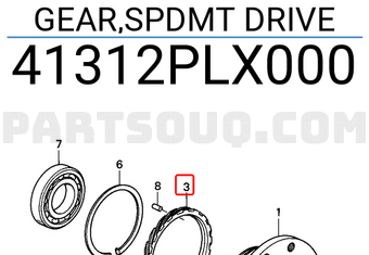 Honda 41312PLX000 GEAR,SPDMT DRIVE