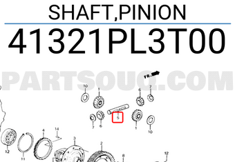 Honda 41321PL3T00 SHAFT,PINION