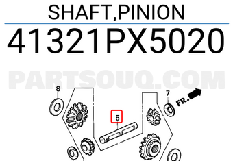 Honda 41321PX5020 SHAFT,PINION
