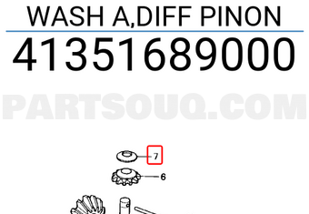 Honda 41351689000 WASH A,DIFF PINON