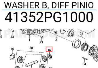 Honda 41352PG1000 WASHER B, DIFF PINIO