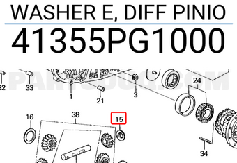 Honda 41355PG1000 WASHER E, DIFF PINIO
