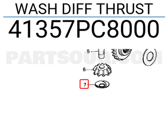Honda 41357PC8000 WASH DIFF THRUST