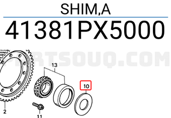 Honda 41381PX5000 SHIM,A