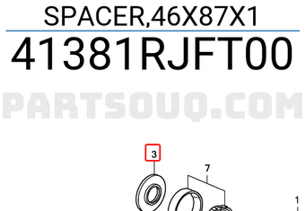 Honda 41381RJFT00 SPACER,46X87X1