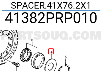 Honda 41382PRP010 SPACER,41X76.2X1
