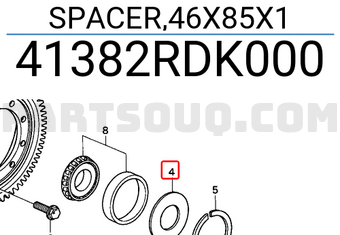 Honda 41382RDK000 SPACER,46X85X1