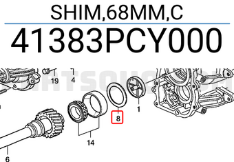 Honda 41383PCY000 SHIM,68MM,C
