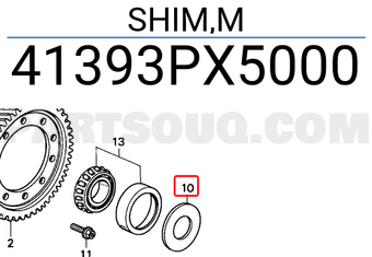 Honda 41393PX5000 SHIM,M