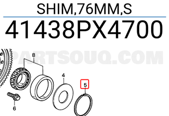 Honda 41438PX4700 SHIM,76MM,S