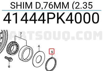 Honda 41444PK4000 SHIM D,76MM (2.35