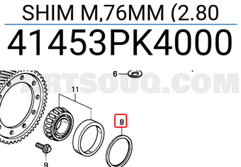 Honda 41453PK4000 SHIM M,76MM (2.80