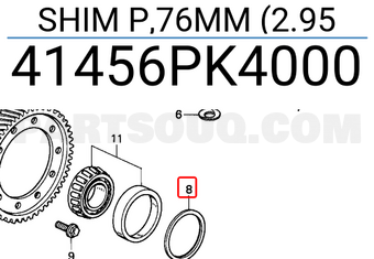 Honda 41456PK4000 SHIM P,76MM (2.95