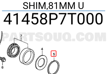 Honda 41458P7T000 SHIM,81MM U
