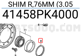 Honda 41458PK4000 SHIM R,76MM (3.05