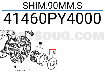 Honda 41460PY4000 SHIM,90MM,S