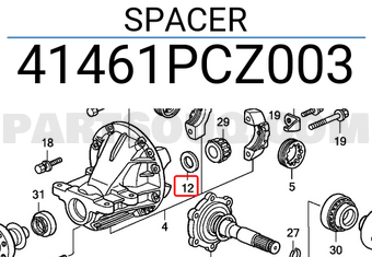 Honda 41461PCZ003 SPACER