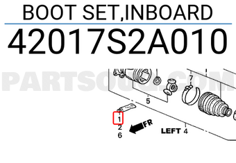 Honda 42017S2A010 BOOT SET,INBOARD