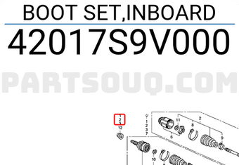 Honda 42017S9V000 BOOT SET,INBOARD