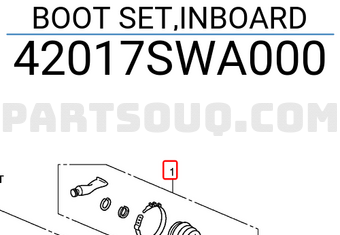 Honda 42017SWA000 BOOT SET,INBOARD