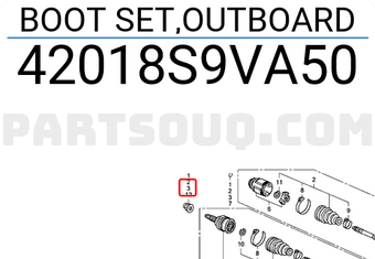 Honda 42018S9VA50 BOOT SET,OUTBOARD